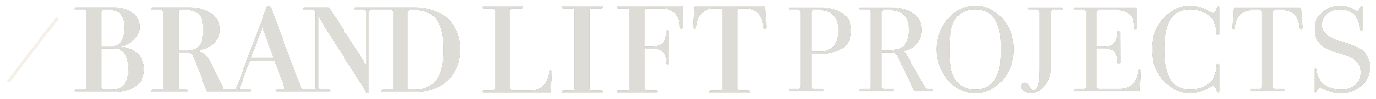 Brand Lift Projects